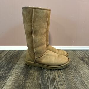 UGG Womens Size 9 40 Suede Shearling Classic Tall II Pull On Warm Boots 1016224